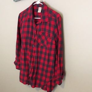 Red and black plaid shirt